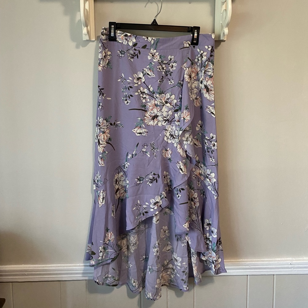 Xhiliration High-how Ruffle Skirt Lavender